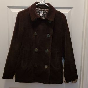 Womens Gap Double Breasted Corduroy Jacket